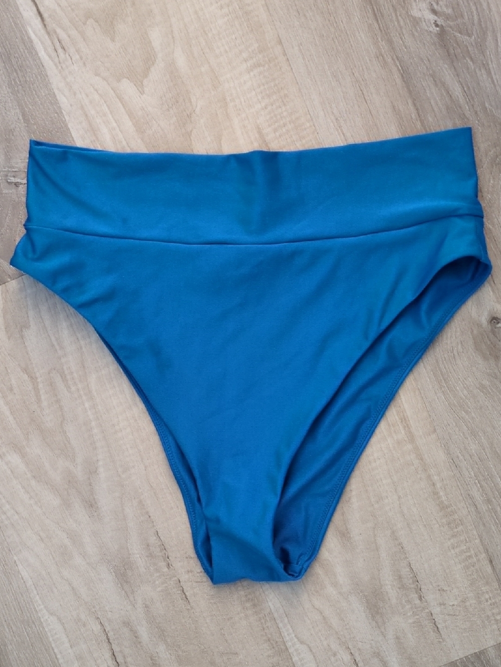 aerie High Cut Cheeky Bikini Bottoms in Rome Blue